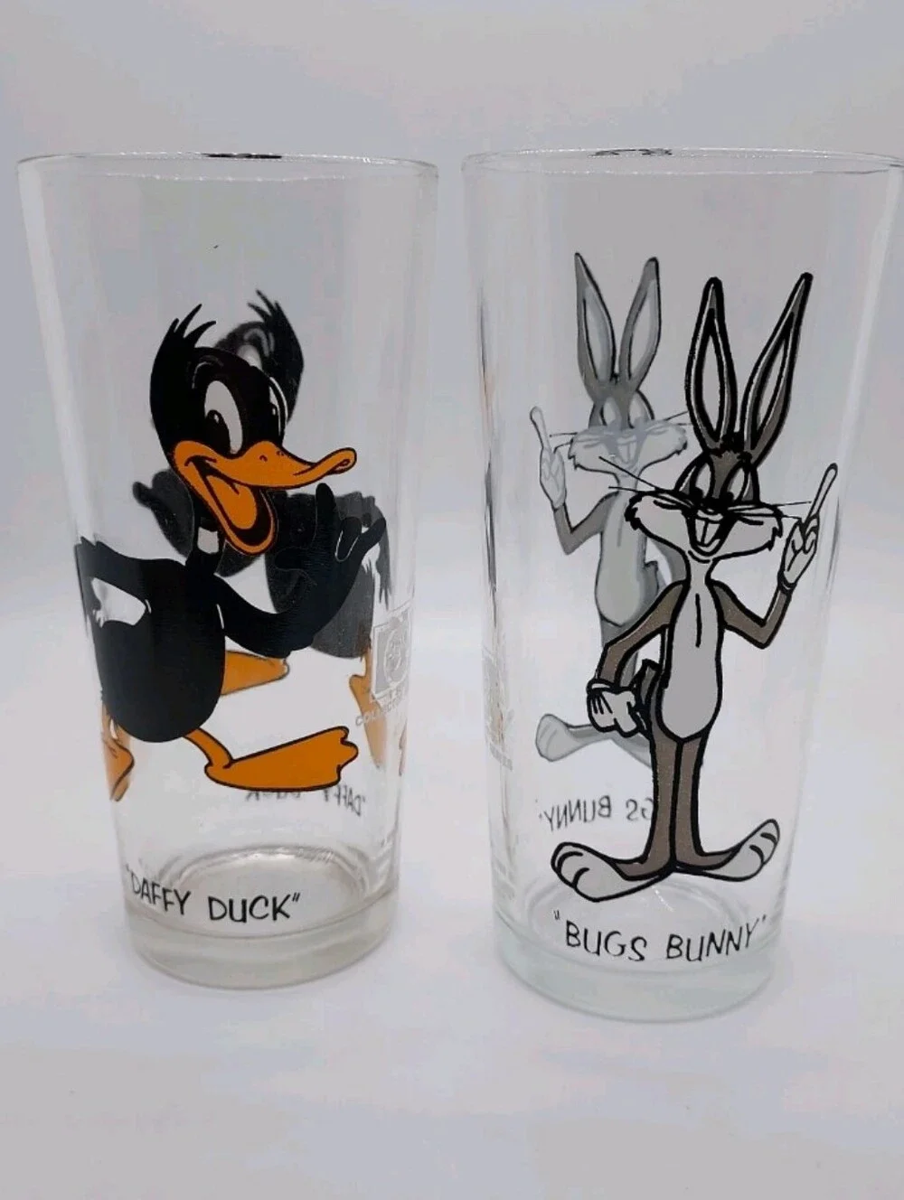 1979 Daffy Duck Bugs Bunny Glasses Looney Tunes Pepsi, Unused, Vintage
